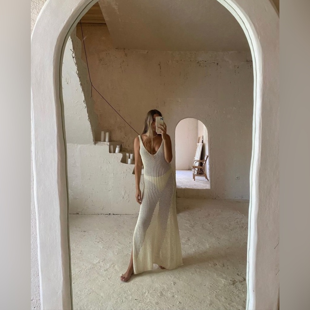 Maurie + Eve Heat Wave Maxi Crochet Maxi Dress Beach Coverup Poolside Beachwear